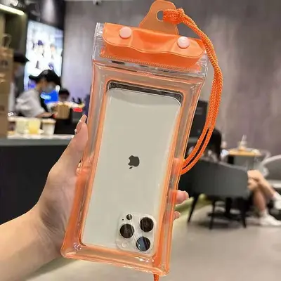 Waterproof phone bag with touchscreen, 3-layer zipper, for swimming - 12