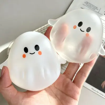 Halloween Ghost and Devil Squishy Toy, Coconut Oil Vaseline Stress Ball