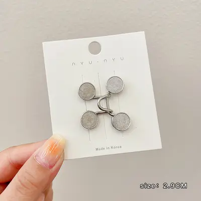 Invisible Waist Tightener Brooch with Jeans Button Pin for Women - 8