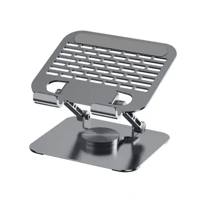 Çok fonksiyonlu alüminyum alaşımlı tablet soğutma katlanır kaldırma braketi masaüstü canlı yayın tembel metal döner braket - 6