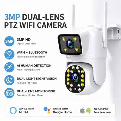 Dual-Objektiv WiFi Intelligente Kamera 3MP, Außenbereich - 2