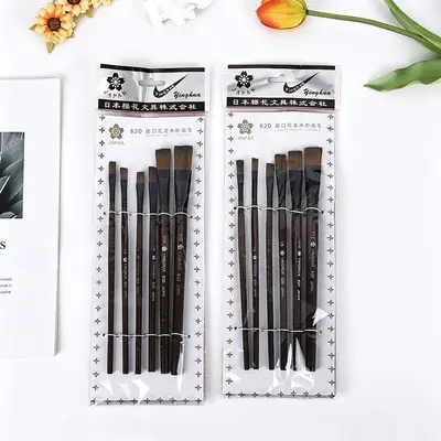 Sakura naylon yağlıboya fırçası seti, 6 parça, 820 numarası - 5