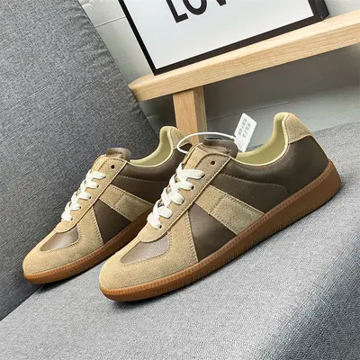 Herren Retro-Lederschuhe, echtes Leder, niedriger Schaft - 2