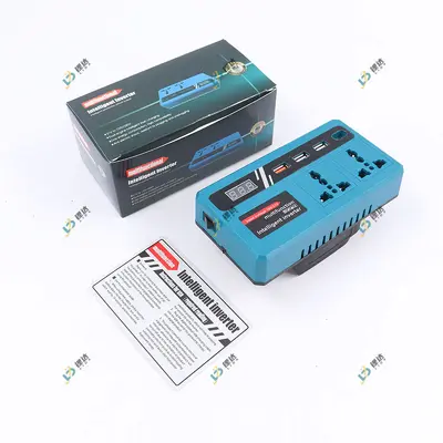 Lityum pil akıllı invertör 18-21V, AC220V/110V ve USB çıkışlı - 4