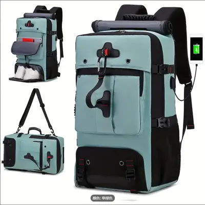 Cross-border Men's Mountaineering Hiking Backpack Large Capacity Outdoor Waterproof Wear-resistant Breathable Multi-layer Storage Computer Backpack - 11