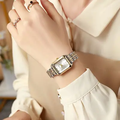 Women's watch square dial retro steel band JUSMI