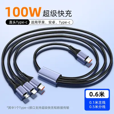 PD100W 3-in-1 Ladekabel, 0,6/1,5 m - 9
