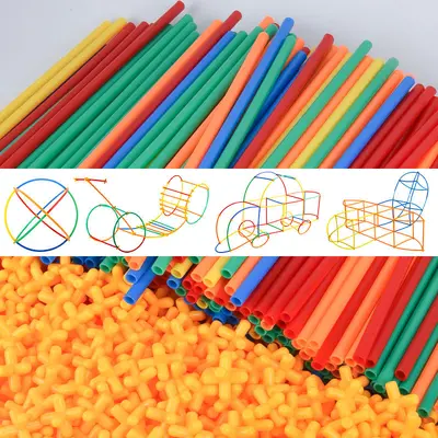 Kids Straw Building Blocks Toy, 4D Spatial Thinking Educational Sticks - 9