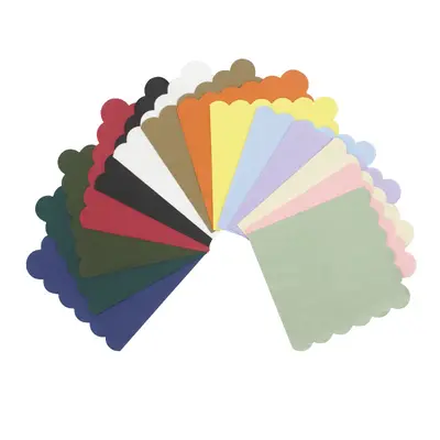 Dyed Pure Wood Pulp Fan-Fold Lace Edge Napkins
