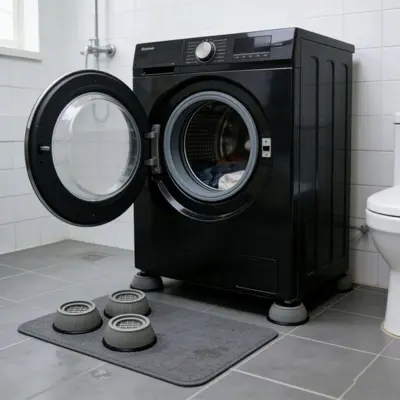 Washing machine foot pads, base riser, anti-slip, silent, stable, no installation - 5