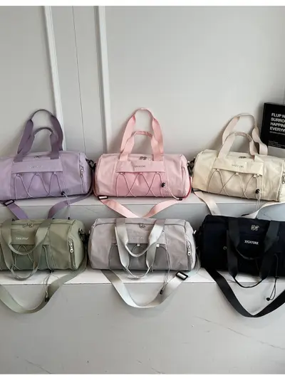 New Trendy Handheld Short-Distance Travel Bag Women's Fashion Lightweight Shoulder Crossbody Gym Bag with Independent Shoe Compartment Business Trip Luggage Bag - 1