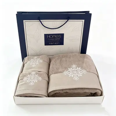 100% cotton embroidered hotel towel set, 3-piece, water-absorbent - 8
