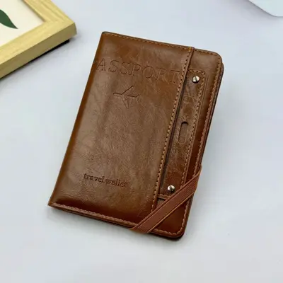 Anti-theft RFID Passport Holder Multi-functional Card Wallet Travel Document Boarding Pass Organizer Ticket Holder Travel Passport Wallet - 9
