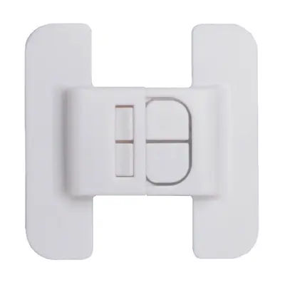 Refrigerator Door Lock with Dual Clasp, Self-Adhesive No-Drill Child Safety Lock