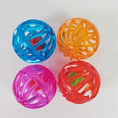Colorful Bell Ball Cat Toy Set, Interactive, Includes Mouse - 3