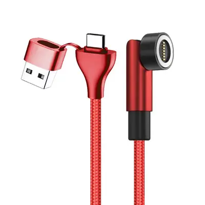540 derece döner manyetik PD veri kablosu, 3'ü 1 arada, USB'den Type-C'ye - 10