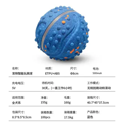Smart Bouncing Dog Ball, Self-Play Toy, Durable Chew and Teething Ball - 7