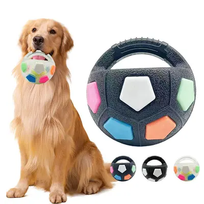 Dog toy balls, tennis and soccer, elastic rubber - 2