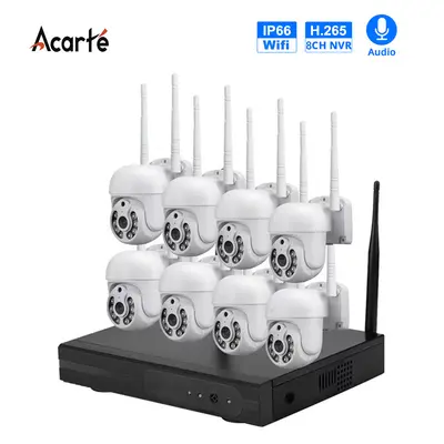 Kablosuz wifi PTZ CCTV Kamera Kiti kablosuz dome güvenlik kamera seti