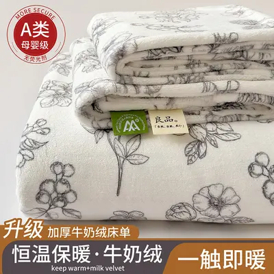 Flanellbettlaken aus Milchflanell Klasse A, Winter-Spannbettlaken mit Fütterung, Korallenflanell-Matratzenschutz, verdickte Flanellbetthusse für Winter