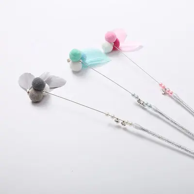厂家直销猫咪玩具逗猫棒 羽毛逗猫玩具互动逗猫互动猫咪用品批发