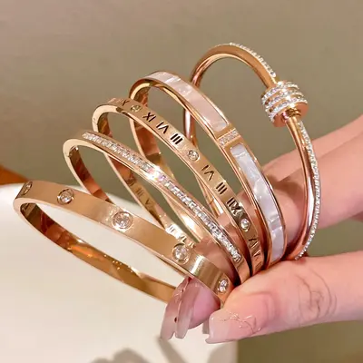 Titaniumbracelet mit Sternenmuster, Damen, Paarmodell - 3