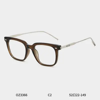 Square Blue Light Blocking Glasses for Men, Prescription Lenses Possible - 8