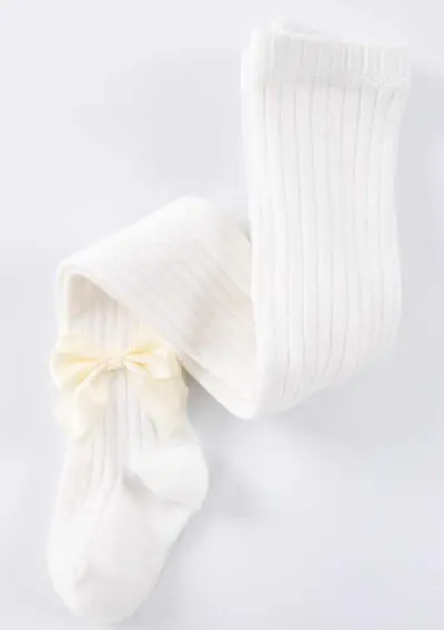 Mädchen-Strumpfhose mit großer Schleife, Frühling und Herbst - 7