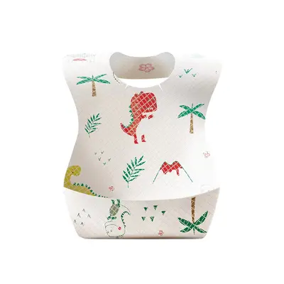 Cartoon Print Disposable Children's Bib, Waterproof Non-Woven