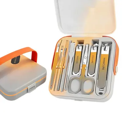 Portable nail clipper set, anti-splash, 7 pieces