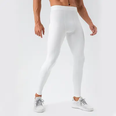 Erkek Yoga Tayt, Yüksek Bel Nefes Alabilen Elastik Spor Pantolonu 31342 - 7