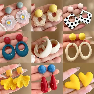 Dopamin küpe, plaj stili, saçak detaylı, etnik tasarım - 3