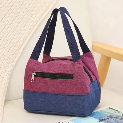 Women's Canvas Tote Handbag, Large Capacity, Waterproof Lunch Bag - 12
