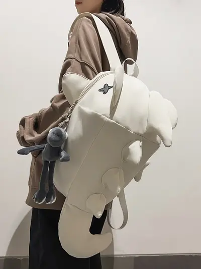 Creative Dinosaur Shark Monster Backpack, Cartoon School Bag - 2