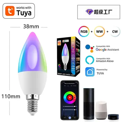Sınır ötesi özel Tuya akıllı tavan lambaları, Alexa Tuya akıllı ampulleri WiFi ampul üreticisini destekler. - 5