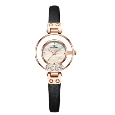 Rhinestone Quartz Women's Watch, rotating design, elegant style - 8
