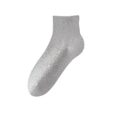 Men's Cotton Sports Socks, Antibacterial, Breathable, Sweat-Absorbing, Short