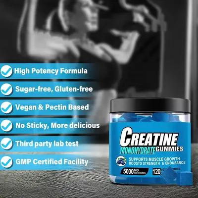 现货跨境爆款水合肌酸软糖Creatine Monohydrate Gummies健身软糖