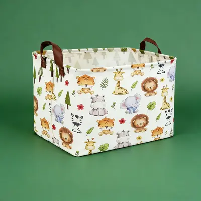 Foldable Large Laundry Basket, Thickened, Cartoon Design - 8