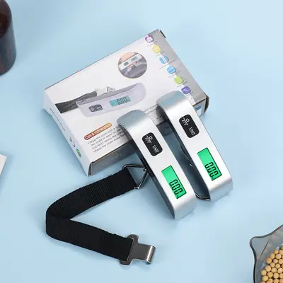 Ev Taşınabilir El Tipi Elektronik Terazi 50kg Kargo Terazi Kutu Çanta Bavul Terazi Elektronik El Terazi Balık Tutma Market Alışveriş Terazi