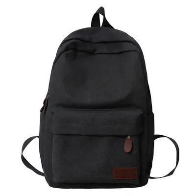 Canvas backpack, Japanese style, large capacity, durable, student