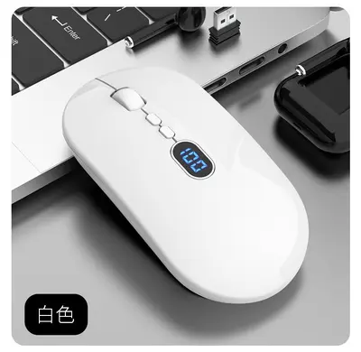 Sınır ötesi yeni kablosuz Bluetooth mouse, şarj edilebilir, sessiz, güç göstergeli, kızlar, iş, bilgisayar ve ofis kullanımı için uygun. - 8