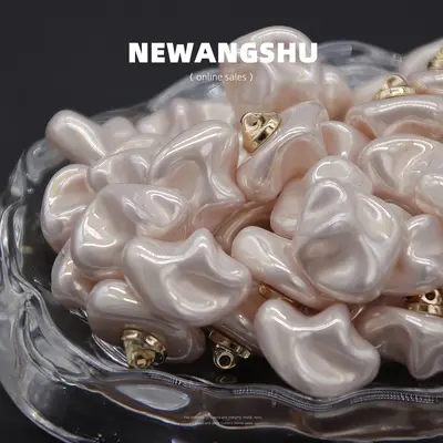 Irregular Shell-Imitation Pearl Buttons for Cardigans and Cheongsam - 7