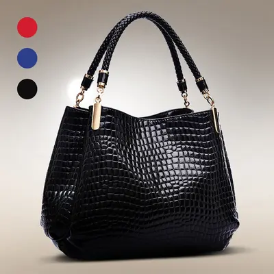 Women's bag new crocodile pattern portable mature temperament women's bag European and American bag European and American style middle-aged women's shoulder bag