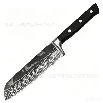 Yangjiang Damaskus-Muster Küchenmesser-Set mit Chef- und Santoku-Messer - 11