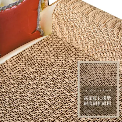 Large Vertical Cat Scratching Board with Cat Bed, Non-Shedding - 4