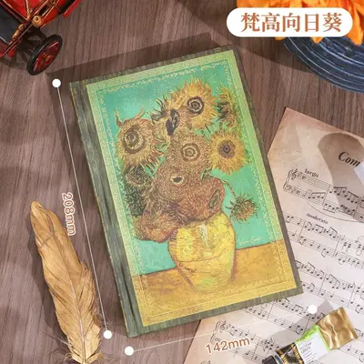 Van Gogh Starry Night Retro Diary Notebook, Lined, Hardcover - 7