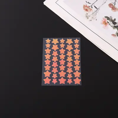 Renkli lazer hidrokolloid akne yama yıldız çiçek deseni