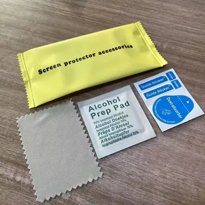 Mobile Phone and Computer Screen Protective Film Application Tool Kit - Bilingual Chinese-English Dust Removal Film Package - Dust Removal Film Tempered Glass Film Cleaning Set