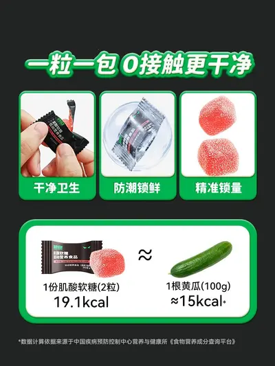 训练怪兽肌酸软糖99.99%高纯度一水肌酸运动健身营养补剂肌酸便携